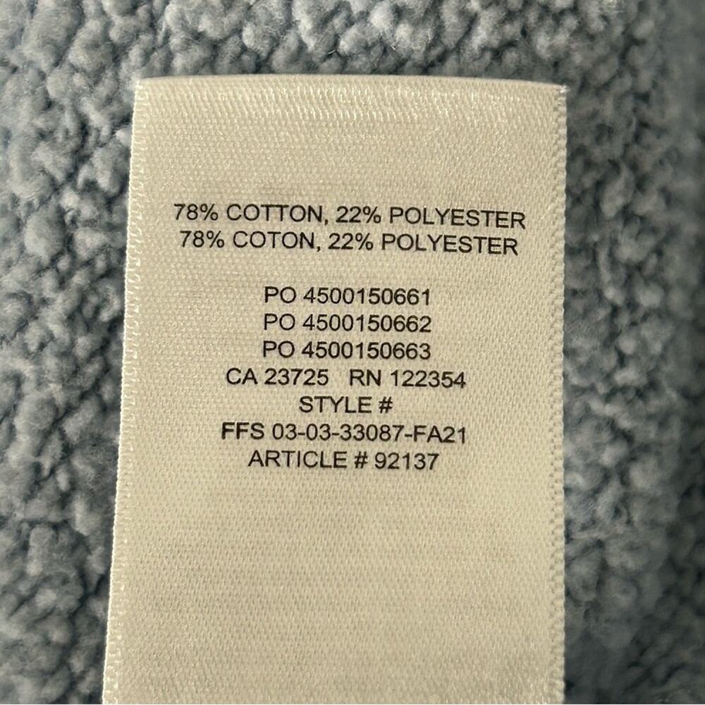 Aritzia Tna Cozy Fleece Boyfriend Polo Sweatshirt in Blue 2XL - Picture 7 of 8
